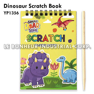 Dinosaur Scratch Book