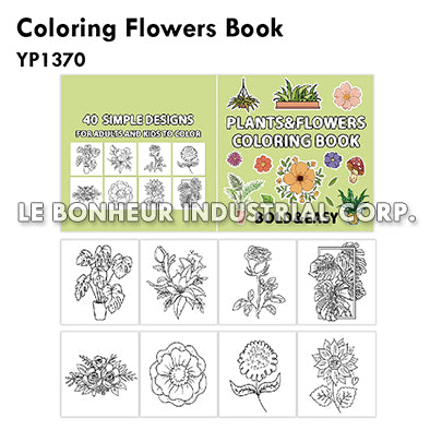 Coloring Flowers Book