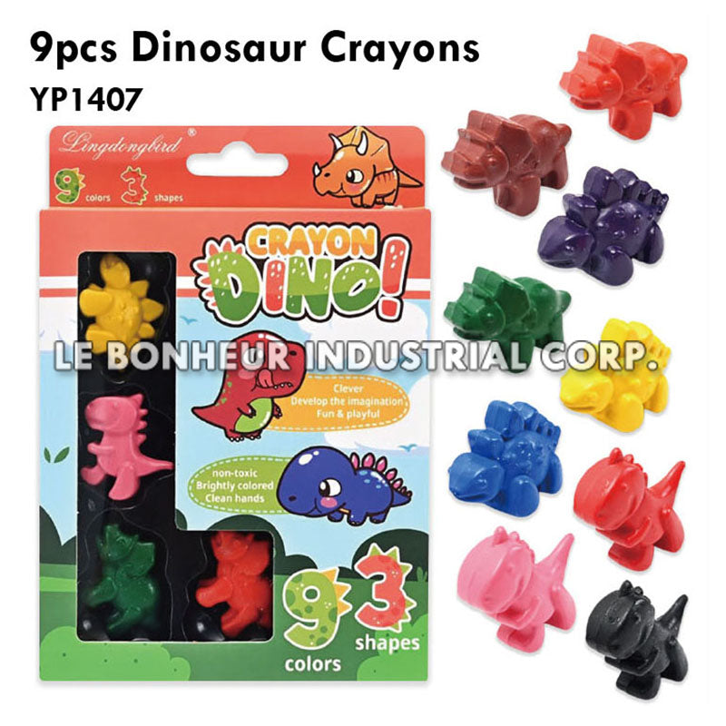 9pcs Dinosaur Crayons