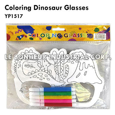 Coloring Dinosaur Glasses