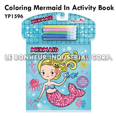 Coloring Mermaid In Activity Book