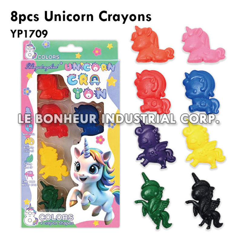 8pcs Unicorn Crayons