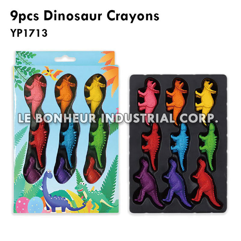 9pcs Dinosaur Crayons