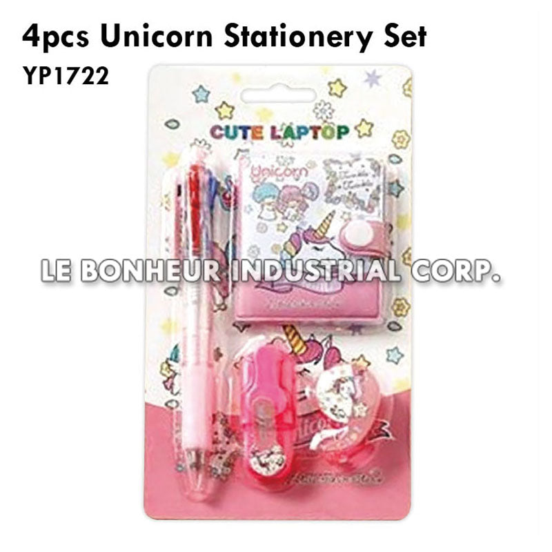 4pcs Unicorn Stationery Set