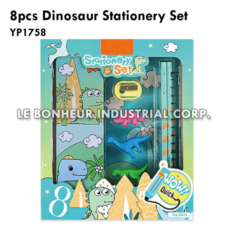 8pcs Dinosaur Stationery Set