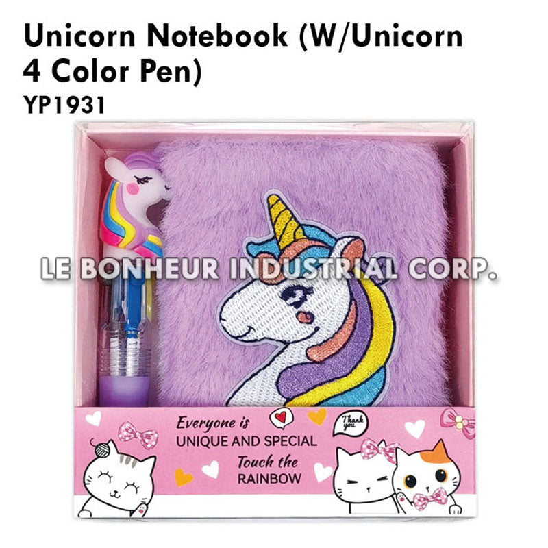 Unicorn Notebook (W/Unicorn 4 Color Pen)