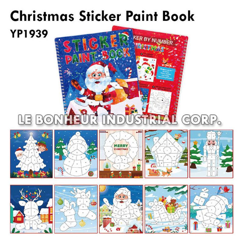Christmas Sticker Paint Book