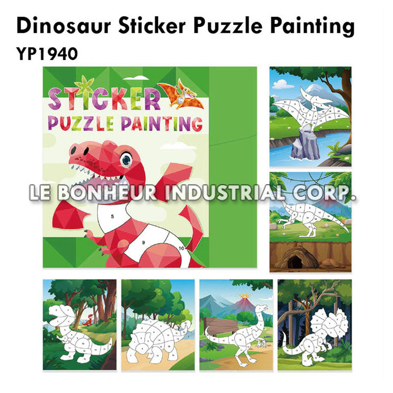 Dinosaur Sticker Puzzle Painting