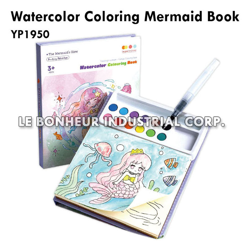 Watercolor Coloring Mermaid Book