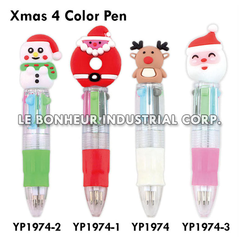 Snata Claus 4 Color Pen