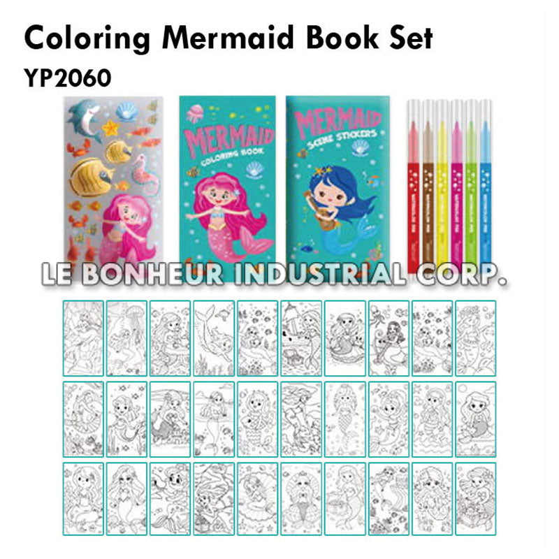 Coloring Mermaid Book Set
