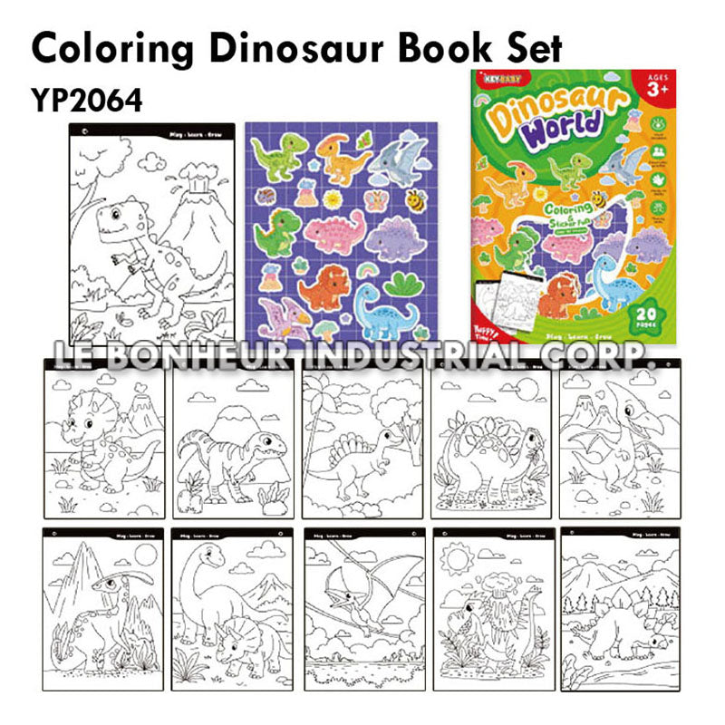 Coloring Dinosaur Book Set