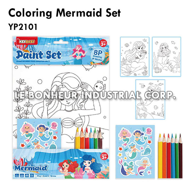 Coloring Mermaid Set