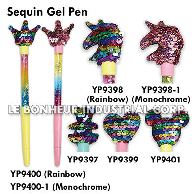 Rainbow Sequin Mikey Gel Pen