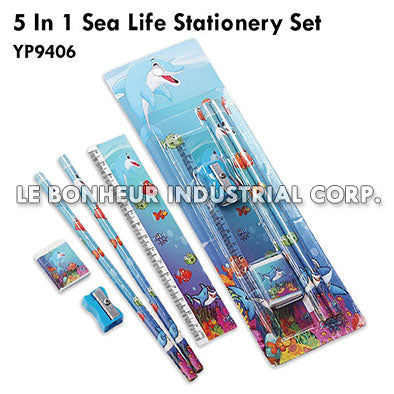 5 In 1 Sea Life Stationery Set