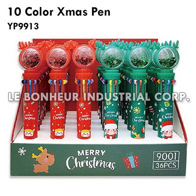 10 Color Xmas Pen