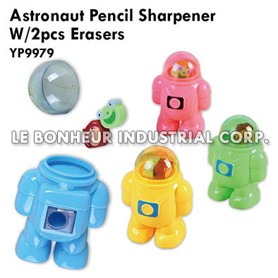 Astronaut Pencil Sharpener W/2Pcs Eraser