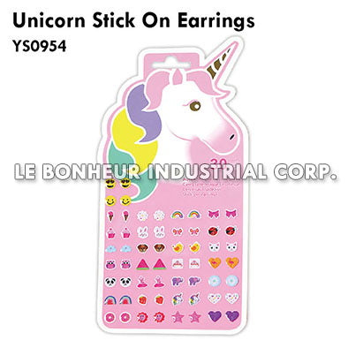 Unicorn Stick On Earrings
