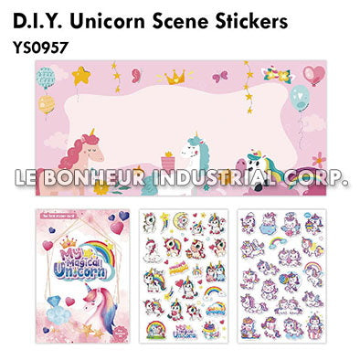 D.I.Y. Unicorn Scene Stickers
