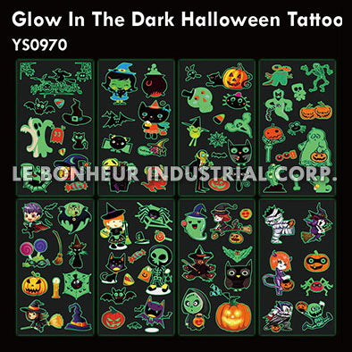 Glow In The Dark Halloween Tattoo