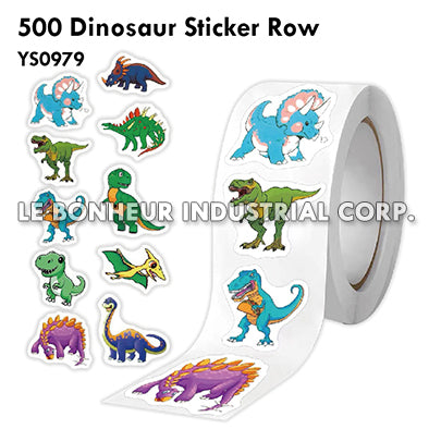 500 Dinosaur Sticker Row