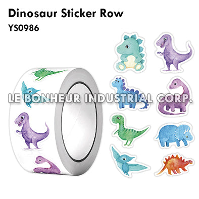 Dinosaur Sticker Row