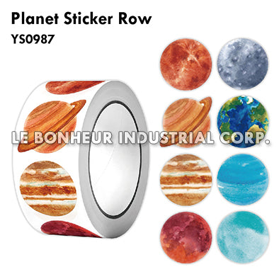 Planet Sticker Row