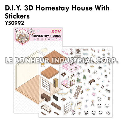 D.I.Y. 3D Homestay House With Stickers