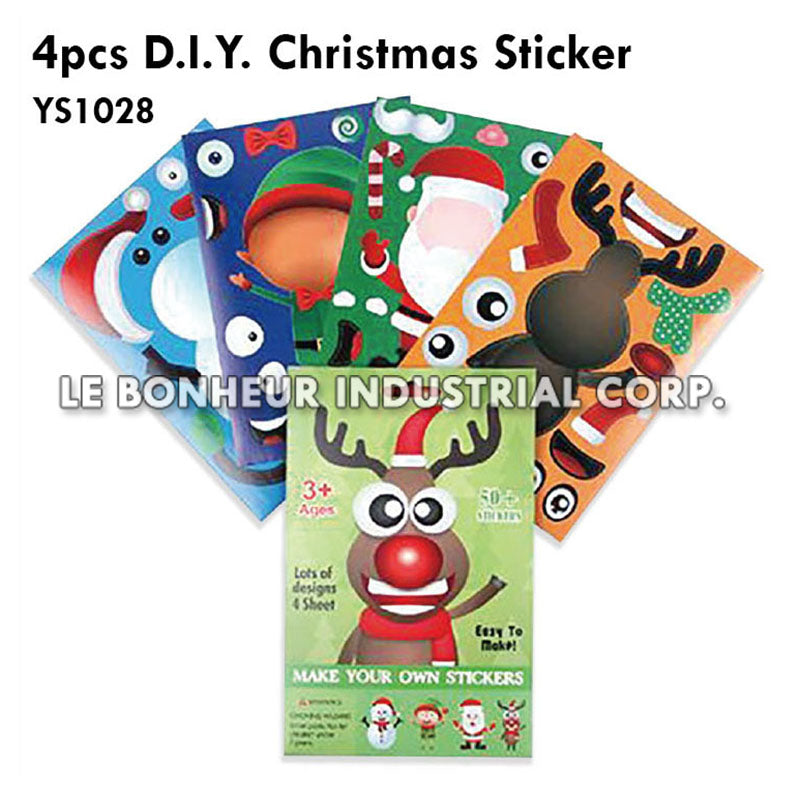 4pcs D.I.Y. Christmas Sticker