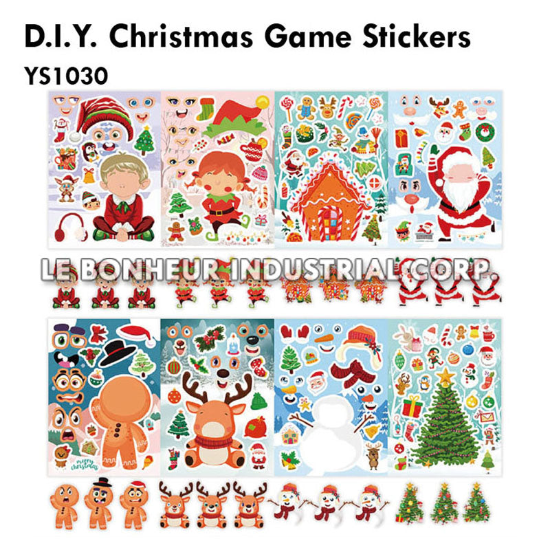 D.I.Y. Christmas Game Stickers
