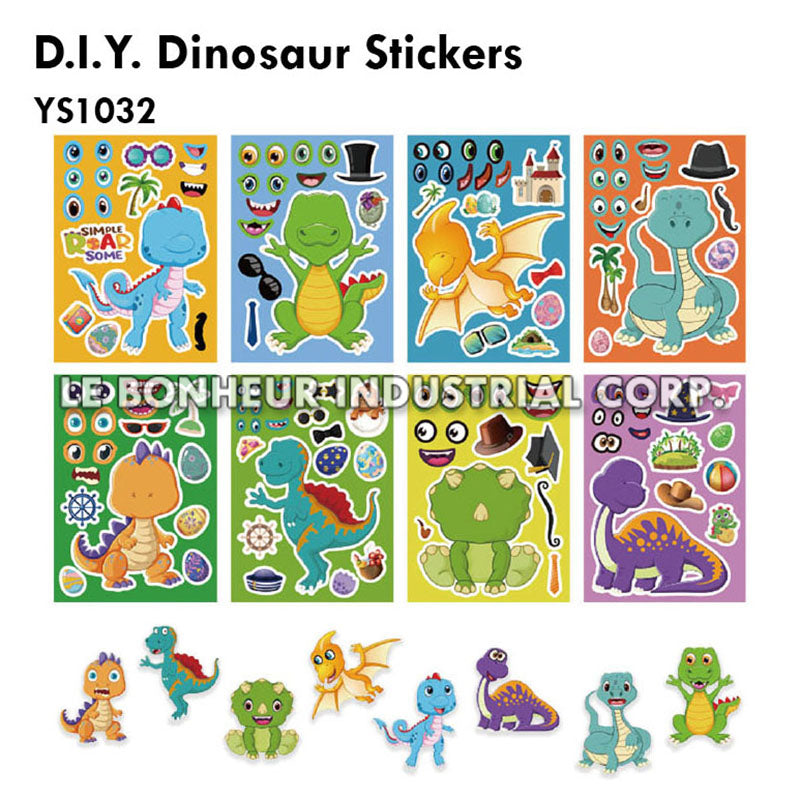 D.I.Y. Dinosaur Stickers