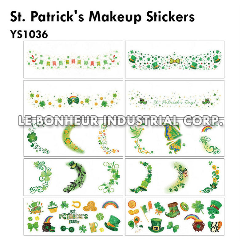 St. Patrick's Makeup Stickers