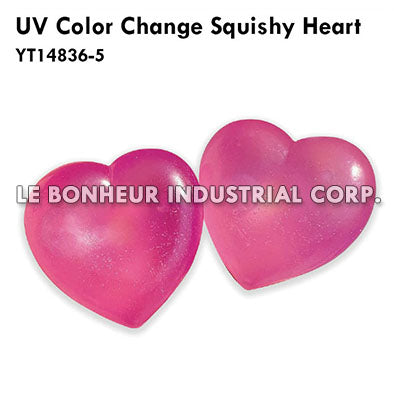 UV Color Change Squishy Maltose Heart