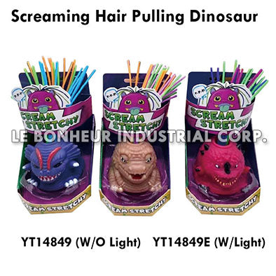 LED Screaming Hair Pulling Dinosaur