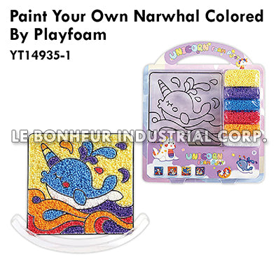Paint Your Own Narwhal Colored By Playfoam