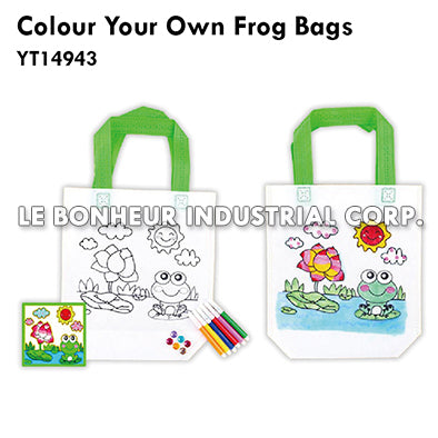 Colour Your Own Frog Bags