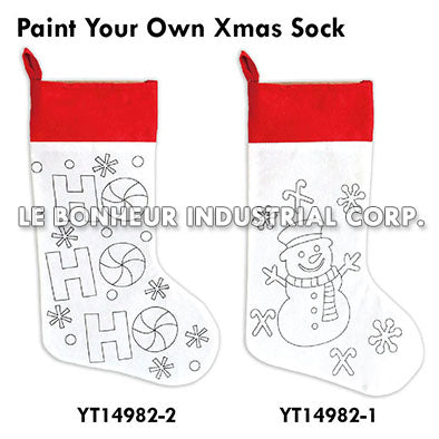 Paint Your Own Xmas Sock