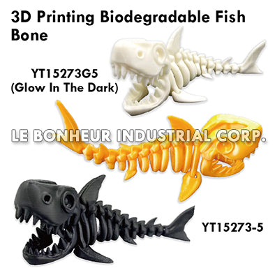 3D Glow Printing Biodegradable Fish Bone