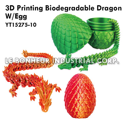 3D Printing Biodegradable Dragon W/Egg-Green