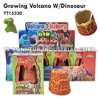 Growing Volcano W/Dinosaur