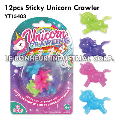 12pcs Sticky Unicorn Crawler