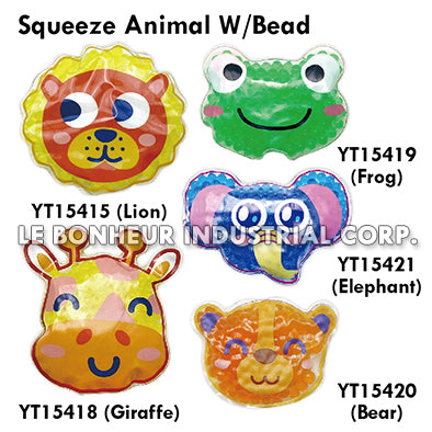 Squeeze Elephant W/Bead