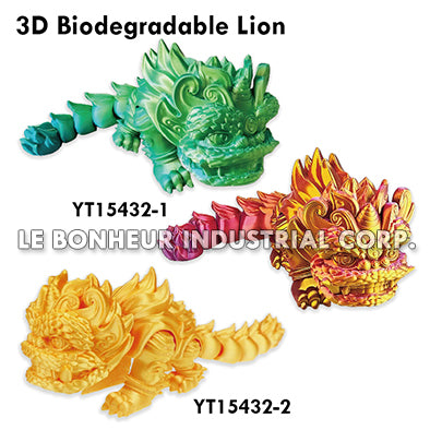 3D Biodegradable Lion