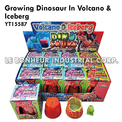Growing Dinosaur In Volcano & Iceberg