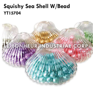Squishy Sea Shell W/Bead