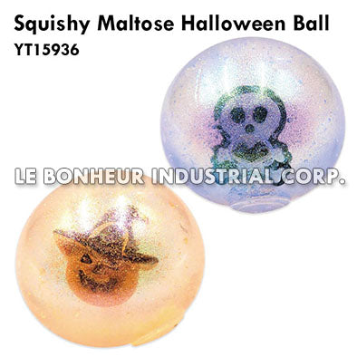 Squishy Maltose Halloween Ball W/Glitter