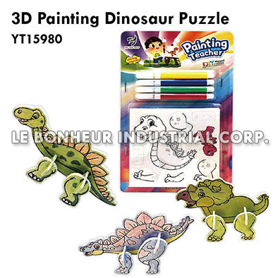 3D Painting Dinosaur Puzzle