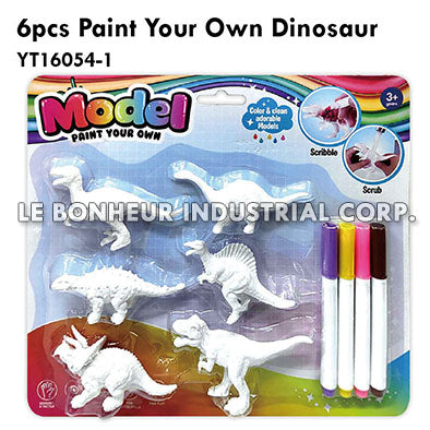 6Pcs Paint Your Own Dinosaur