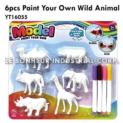 6Pcs Paint Your Own Wild Animal