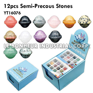 12pcs Semi-Precious Stones